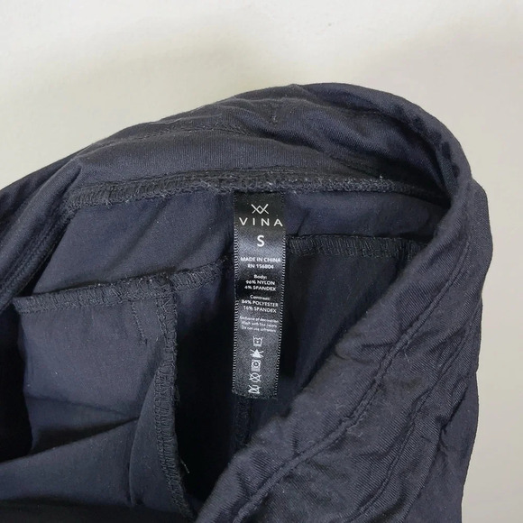 Vina Womens Size Small Nylon Drawstring Black Jogger - Picture 8 of 12